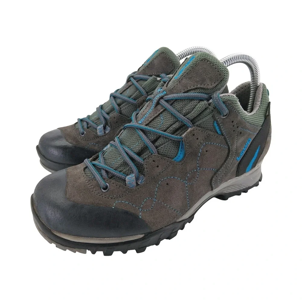 Lowa Focus GTX LO Ws Hiking Shoes Womens 7 Brown Gray Suede GoreTex Waterproof
